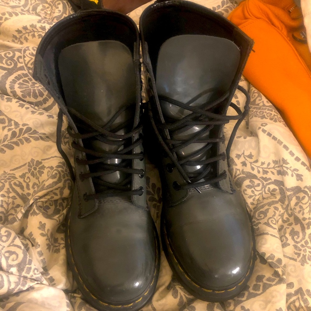 Patent leather dr marten pascal boots